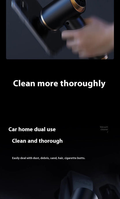 High power portable wireless vacuum cleaner, compatible with both car and home use, equipped with various accessories