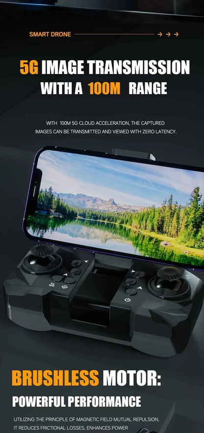 M5 Drone Professional 8K With Wide Angle Three Camera Obstacle Avoidance GPS 5G Optical Flow Positioning Brushless Rc Quadcopter