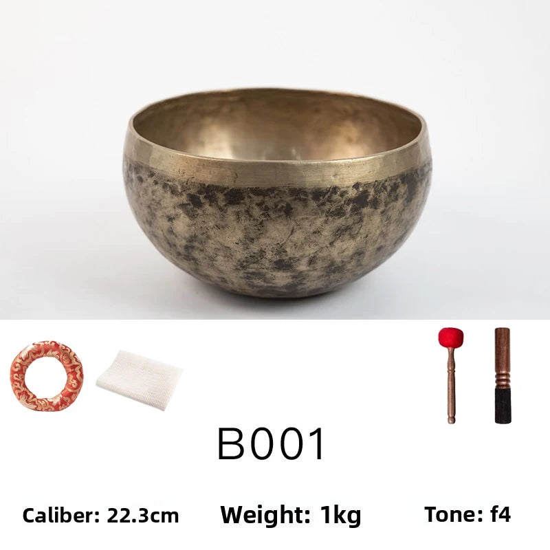 Old Singing Bowl Copper Nepal Handmade Tibetan Bowls Retro Yoga Meditation Buddhism Sound Bowl Portable Zen Music Instrument - AMULET RING STORE