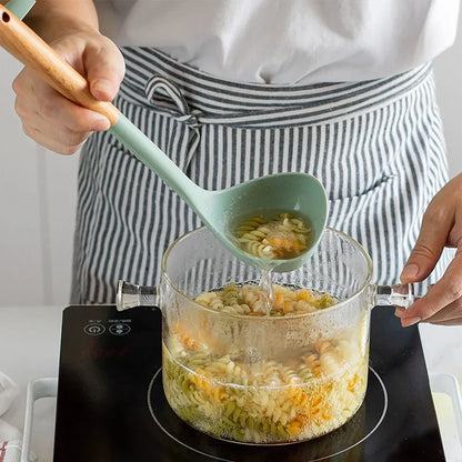 NEW Silicone Spatula Non Stick Pan Wooden Handle Silicone Vegetable Heat-resistant Silicone Cooking Spatula Spoon Kitchen tool - AMULET RING STORE