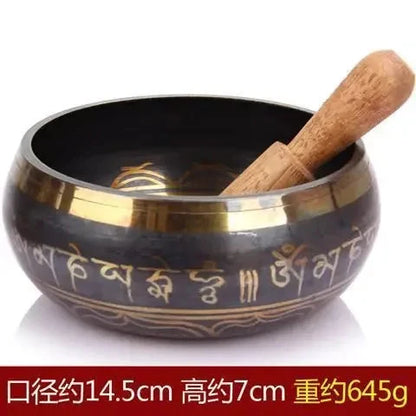 Nepal Handmade Bronze Singing Bowl Healing Meditation Yoga Tibetan Singing Bowls Sound Therapy Percussion Instruments - AMULET RING STORE