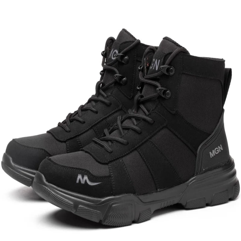 Work Boots Indestructible Safety Shoes Men Steel Toe Shoes Puncture-Proof Sneakers Women Non Slip Work Shoes Male Tactical Boots - AMULET RING STORE