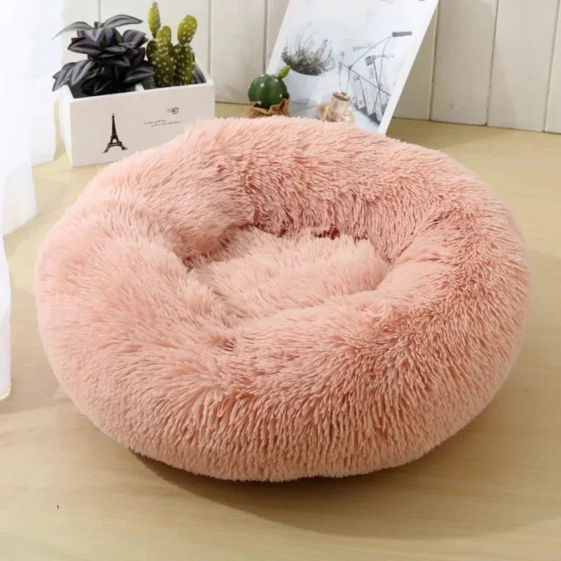 Round Cat Beds House Soft Long Plush Best Pet Dog Bed For Dogs Basket Pet Products Cushion Cat Bed Cat Mat Animals Sleeping Sofa - AMULET RING STORE