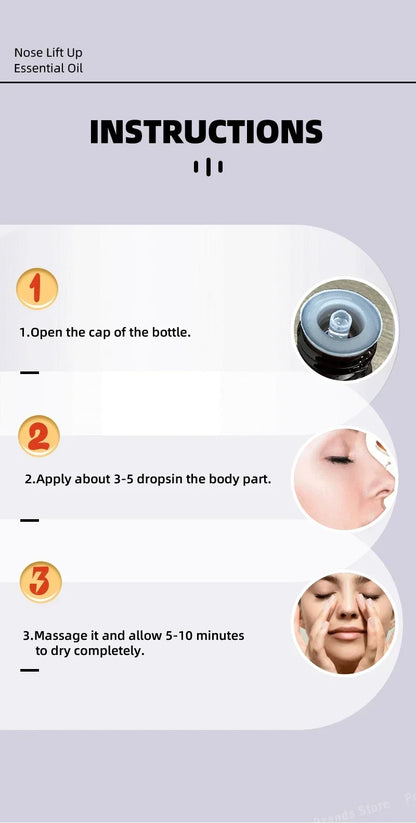 Nose Massage Essential Oil Up Heighten Rhinoplasty Firming For Moisturizing Nose Serum Reshape Natural Face Beauty Care Products - AMULET RING STORE