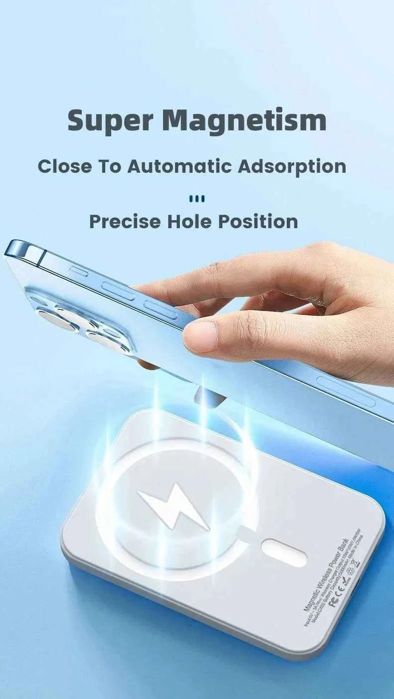 20000mAh Magnetic Power Bank Wireless PD 22.5W Fast Charger