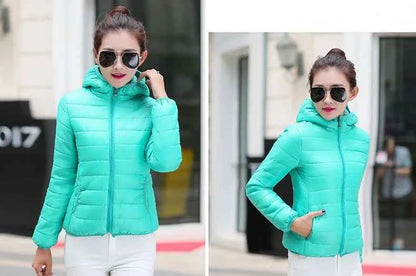 Down Jacket for Women Trend Korean Style Ultra Light Hit Hooded Coat Coats Lightweight Padded Puffer Jackets Female Winter 2025
