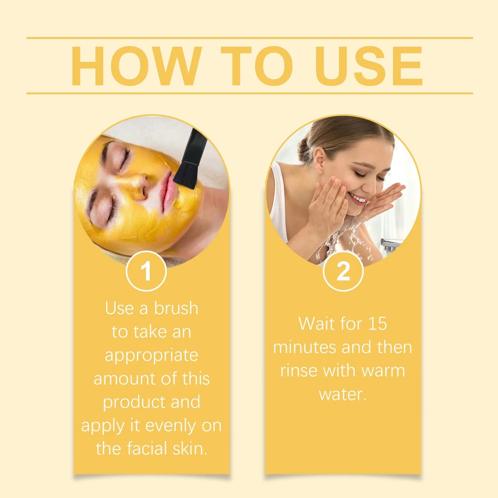 Vitamin C Exfoliating facial mask Turmeric Exfoliating facial mask Improve Pore Deep Cleaning facial mask Apply facial mask - AMULET RING STORE