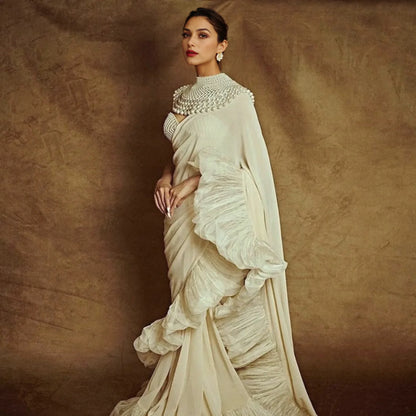 VG68 Pearls Necklace Beaded Neck Chain Bridal Covered Body Chain Women Accessories Off Shoulder Bolero Neck Chain Decoration - AMULET RING STORE