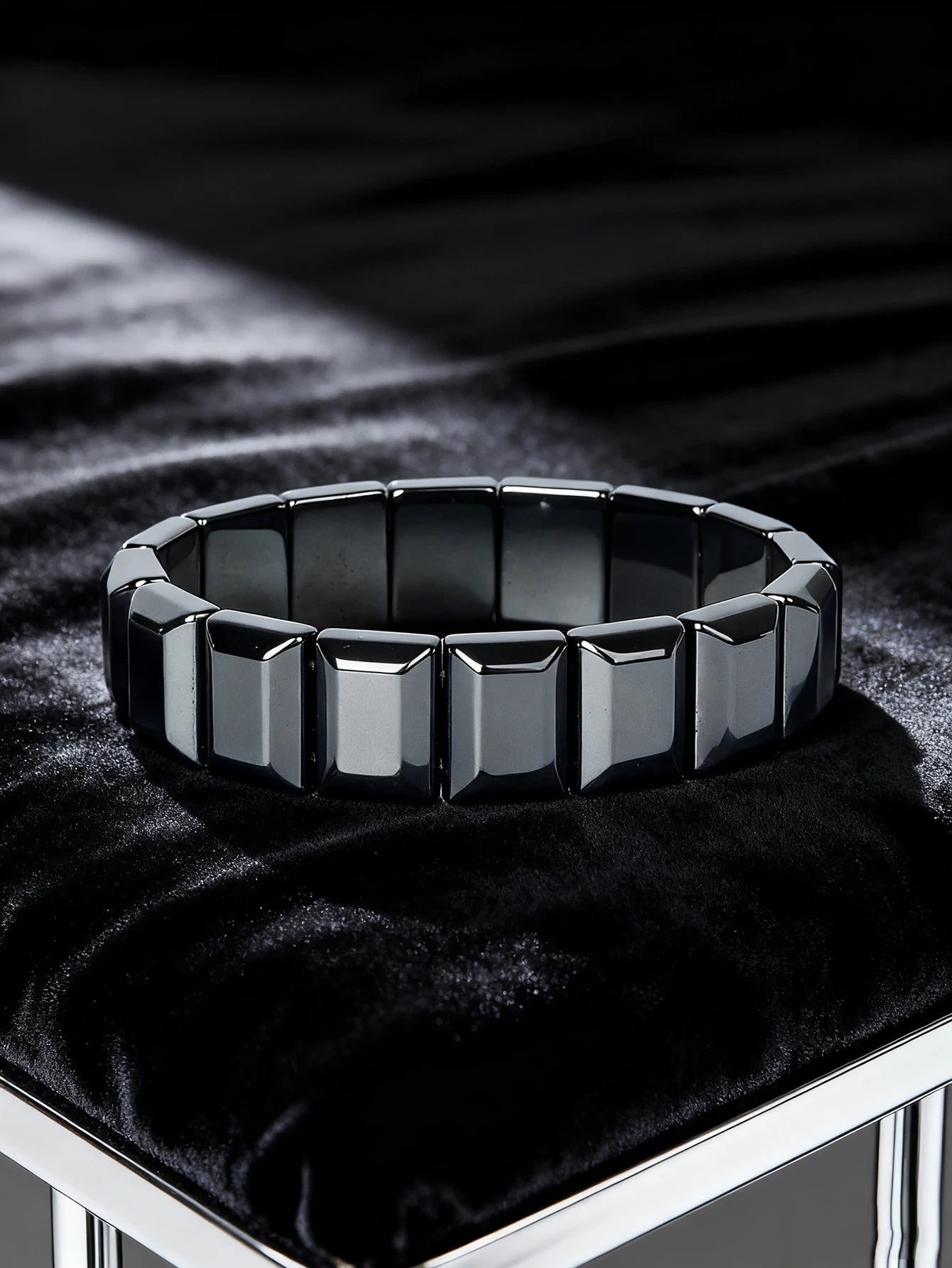 Hematite & Red Tiger's Eye Bracelet Men Natural Stone Cylinder Bead for Energy Protection Reiki Charm Courage Jewelry Women Gift