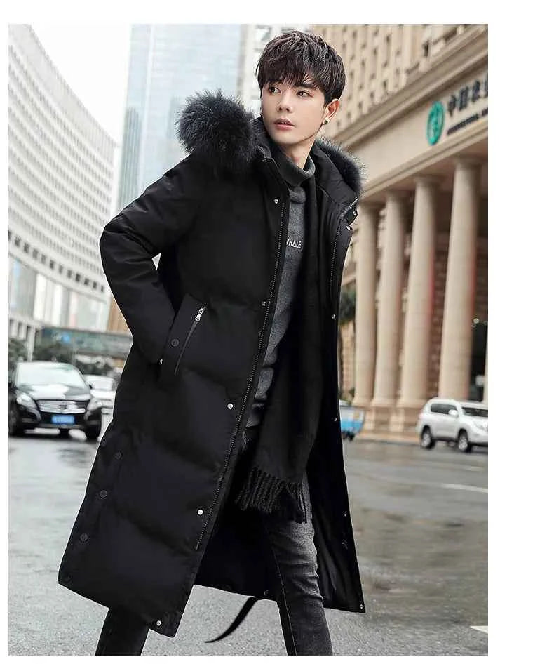 Fashion Winter Jacket for Man Down Coat jacket Parka Men's winter padded jackets Fur Collar Hooded Warm Long Padding HXY291