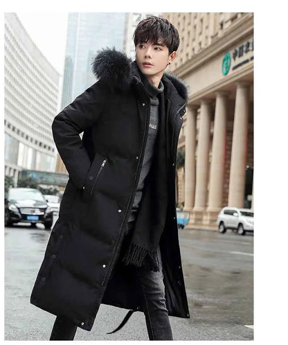 Fashion Winter Jacket for Man Down Coat jacket Parka Men's winter padded jackets Fur Collar Hooded Warm Long Padding HXY291