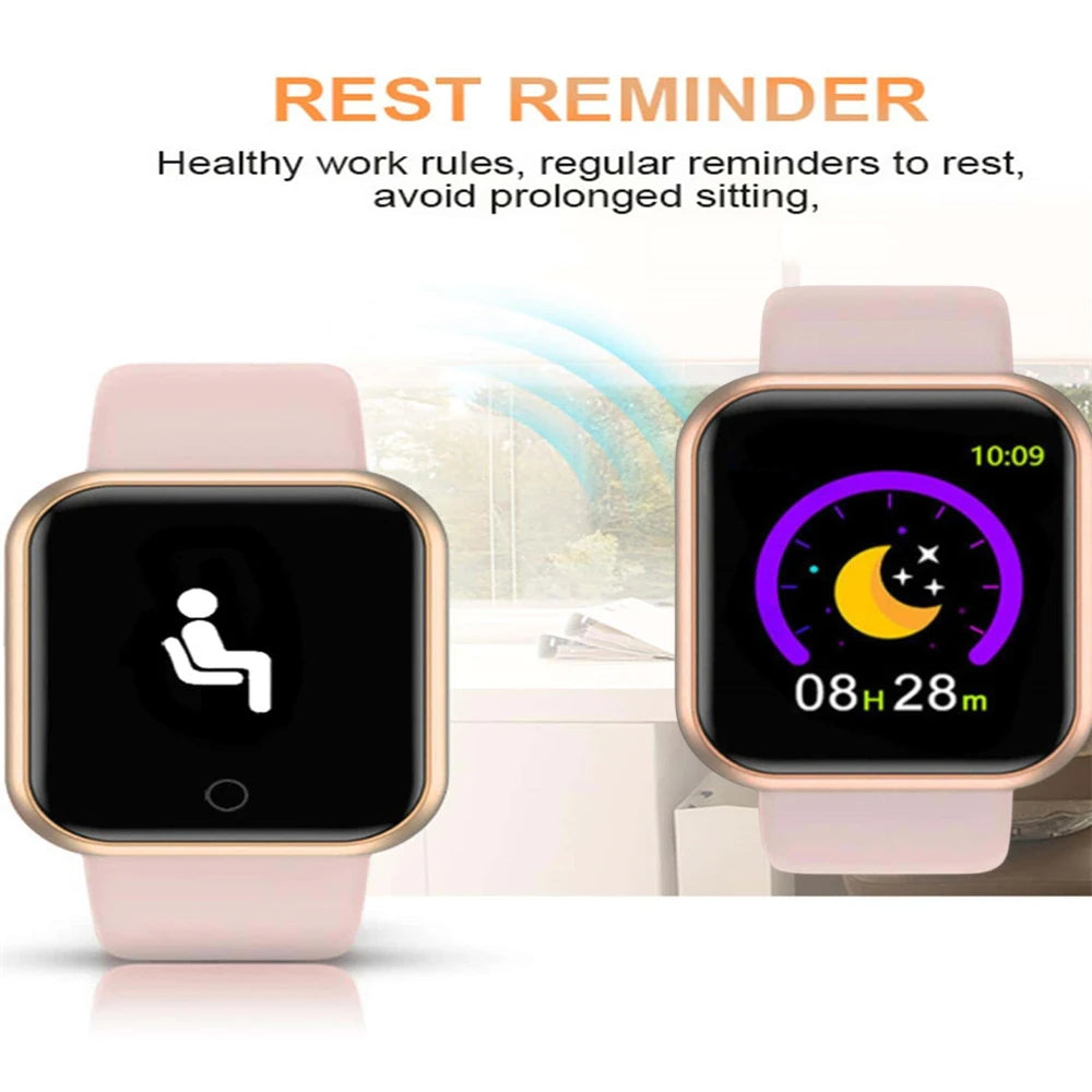 Smartwatch Men Women Wristwatches Smart Watch Message Fitness Monitor Bracelet Birthday Gift Electronic Clock For Android IOS - AMULET RING STORE