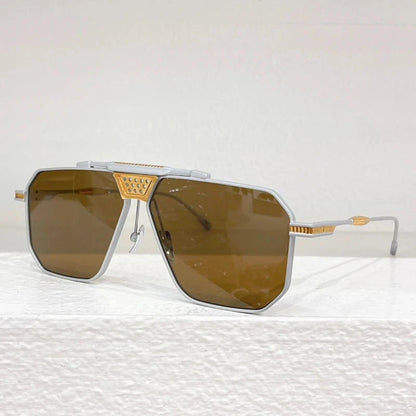 BMC004 Alloy Irrgular Sunglasses for Men and Women High Quality Brand Designer UV400 High Street Punk Fashion Trendy Eyeglasses