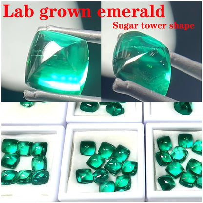 emerald Cut Lab Grown Columbia Emerald Natural color for DIY Jewelry Making Materials with Certificate Factory Wholesale price