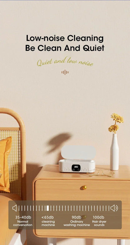 Ultrasonic Cleaning Machine 400ml Ultrasonic Cleaning Tank Automatic Cleaning Makeup Brush Glasses Watches Jewelry Cleaning - AMULET RING STORE