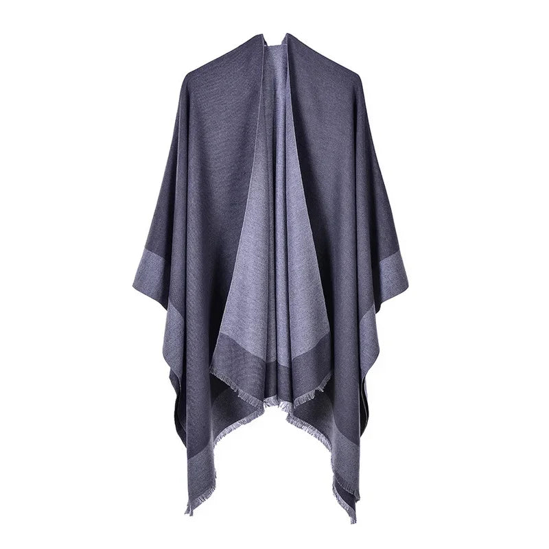 Winter Fashion Poncho Women Capes Scarf Imitation Cashmere Ladies Scarves Warm Shawls Wraps Woman Ponchos Bufanda Mujer Foulard