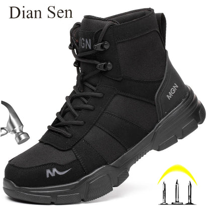 Work Boots Indestructible Safety Shoes Men Steel Toe Shoes Puncture-Proof Sneakers Women Non Slip Work Shoes Male Tactical Boots - AMULET RING STORE