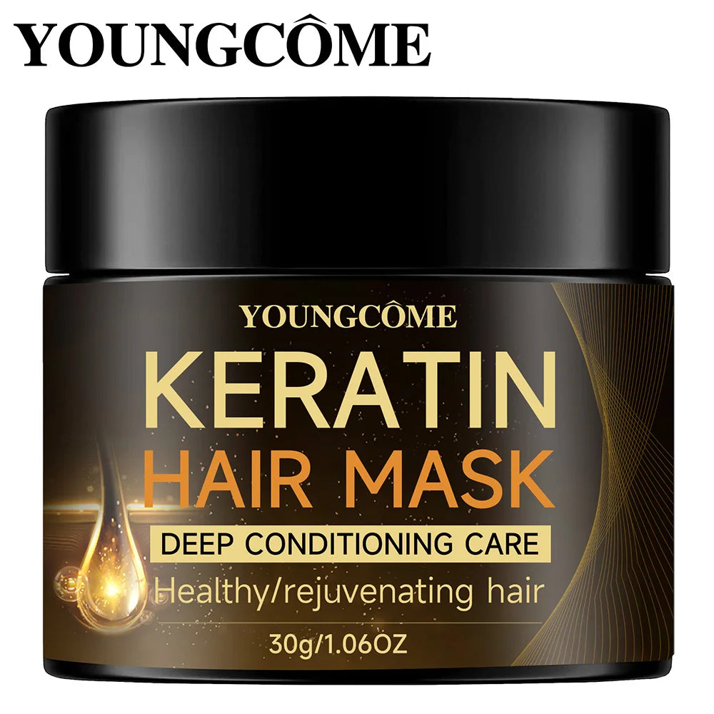 Keratin Hair Mask Moisturizer Conditioner Soft Smooth Frizz Damaged Hair Care Repair Damaged Hair Restore Shine Hair Mask - AMULET RING STORE