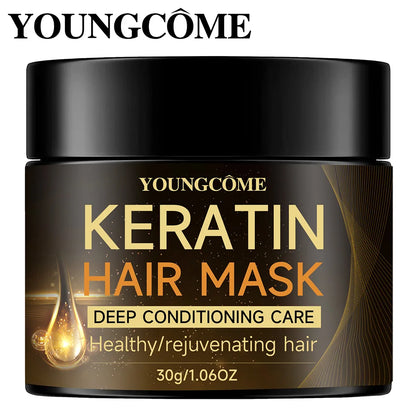 Keratin Hair Mask Moisturizer Conditioner Soft Smooth Frizz Damaged Hair Care Repair Damaged Hair Restore Shine Hair Mask - AMULET RING STORE