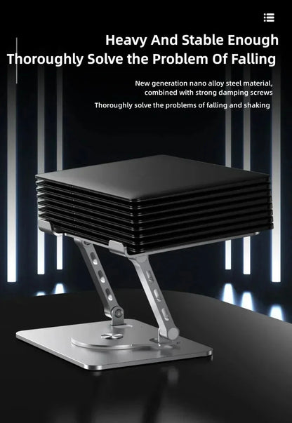 Aluminum 360° Rotation Portable Desktop Foldable Laptop Tablet Holder Bracket For iPad Macbook RedmiBook Galaxy Tab Book Laptop* - AMULET RING STORE