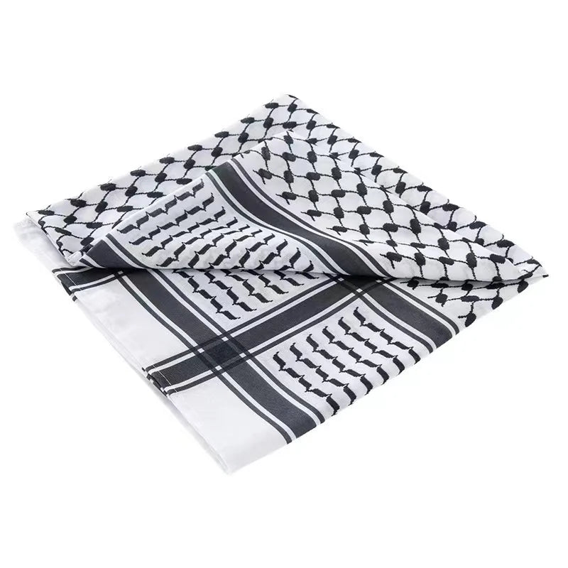 136X133CM Tactical Desert Shemagh Keffiyeh Arab Tessel Scarf Wrap Outdoor Windproof Dustproof Face Protective Scarf Men Women - AMULET RING STORE