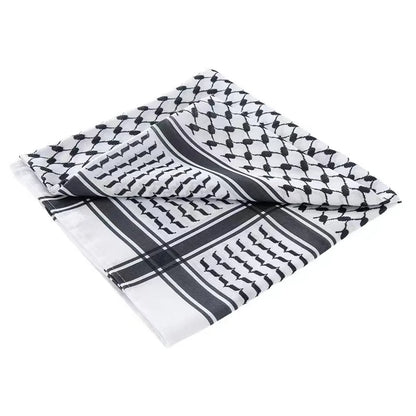 136X133CM Tactical Desert Shemagh Keffiyeh Arab Tessel Scarf Wrap Outdoor Windproof Dustproof Face Protective Scarf Men Women - AMULET RING STORE