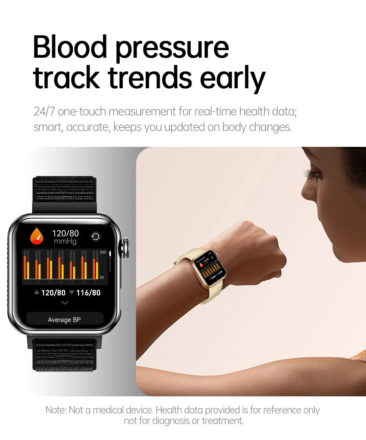 2025 New LED Women AI Smart Diagnosis Smart Watch HRV+PPG Blood Pressure Blood oxygen Health monitor IP68 NFC Smartwatches ﻿