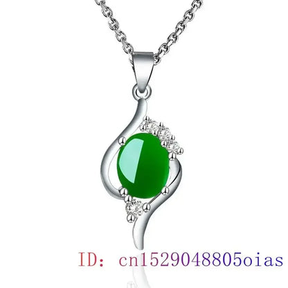 Jade Pendant Amulet Lucky Necklace Natural Gifts Hetian Women Fashion Chinese Chalcedony Jewelry Charm