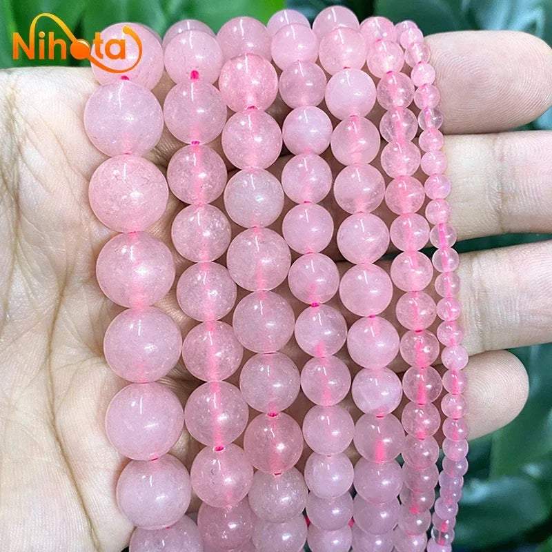 Natural Stone Beads Round Agates Turquoises Amazonite Quartz Lava Tiger Eye Beads