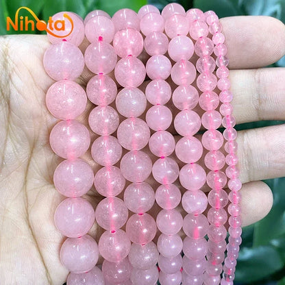 Natural Stone Beads Round Agates Turquoises Amazonite Quartz Lava Tiger Eye Beads