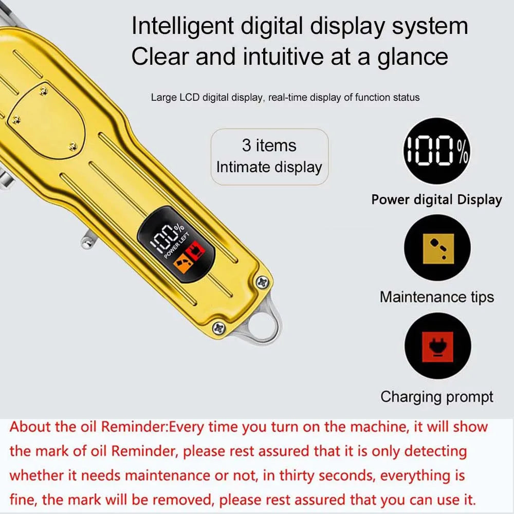 Professional Hair Clippers/Hair Trimmer/Beard Shaver for Men - Cordless Barber Clipper Hair Cutting Kit, Haircut Grooming Kit - AMULET RING STORE