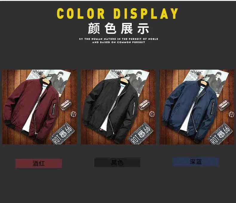 Men's Jacket Autumn Long Sleeve Baseball Uniform Windproof Cycling Thin Jacket Solid Zipper Casual Jacket Outdoor Sports Coat