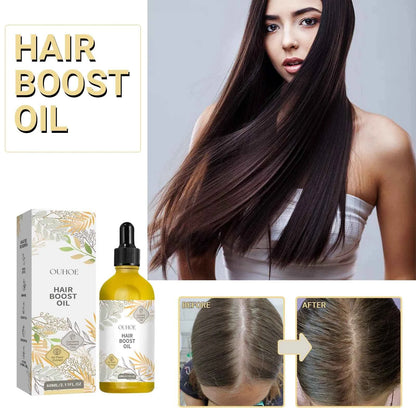 OUHOE Hair Boost Oil Dense Hair 2.11fl.oz (60ml) Makes Hair Thicker Healthier Promoting Hair Regeneration Caring Essential Oils