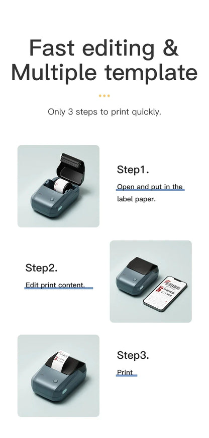 Niimbot B1 Mini Portable Thermal Printer Self-Adhesive Sticker Label Maker Pocket Printer Labeling Machine