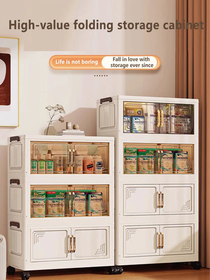 45/55/65cm Length Multifunction Storage Cabinet Large Capacity Foldable Easy-to-Install Storage Box Dustproof Wardrobe - AMULET RING STORE