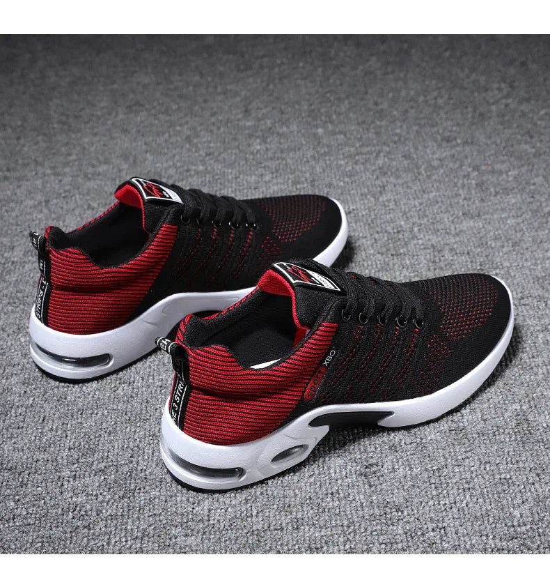Men's shoes spring new trend men's shoes breathable lace-up running shoes Korean version of light casual walking shoes men - AMULET RING STORE