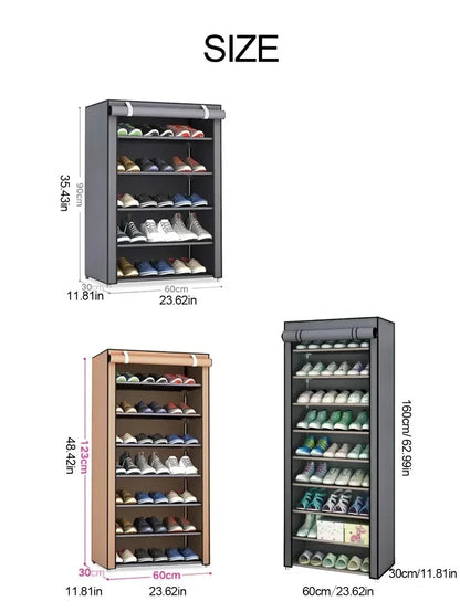 Household corridor storage cabinet shoe rack fabric dustproof shoe cabinet economical multi-layer furniture minimalist furniture