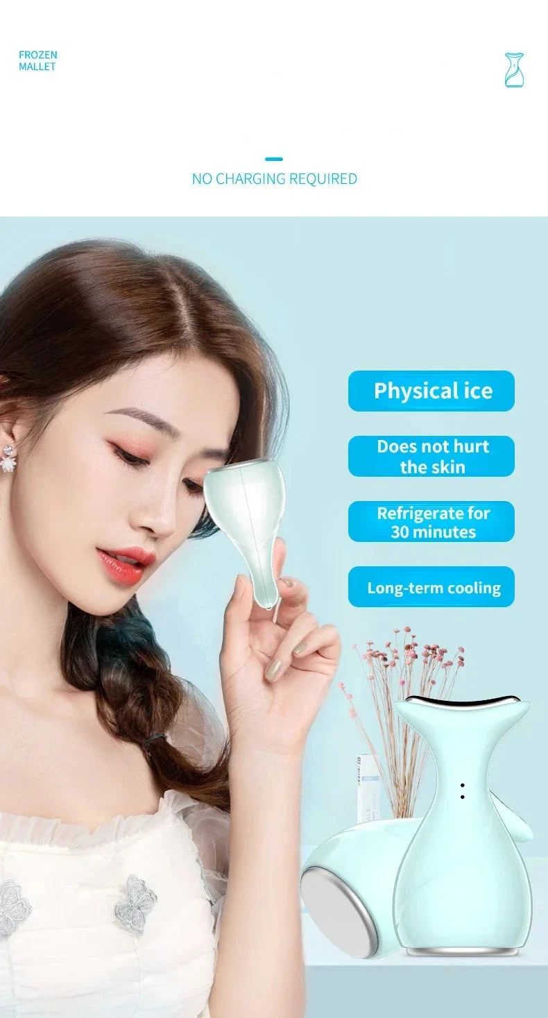 Face Skin Ice Roller Cooler Skin Lifting Face Cooling Massager Ice Compress Calm Skin Ice Cooler Eye Pouch Cooler Edema Remover