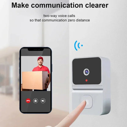 WiFi Video Doorbell Wireless HD Camera 480P Smart Home Security Protection Two Way Intercom Night Vision Smart Doorbell - AMULET RING STORE