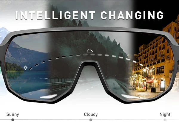 SCVCN Photochromic Cycling Glasses Men Women Clear Sports Sunglasses UV400 Protection for Cycling Running Baseball mtb