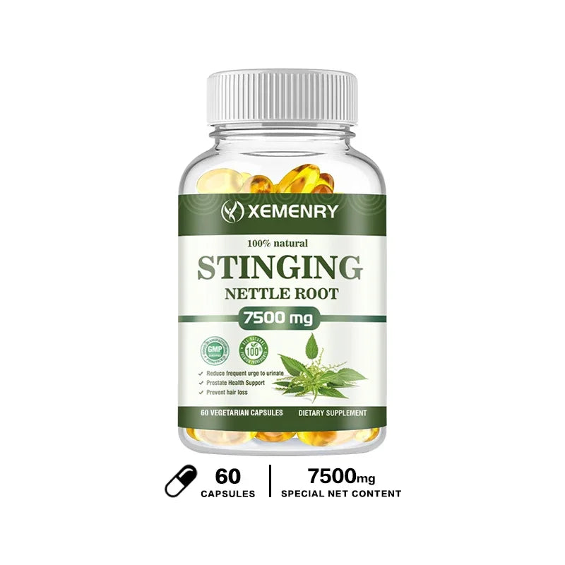 Stinging Nettle Root Capsules - Promotes Prostate and Urinary Tract Health, Reduces Urinary FrequencyCapsule