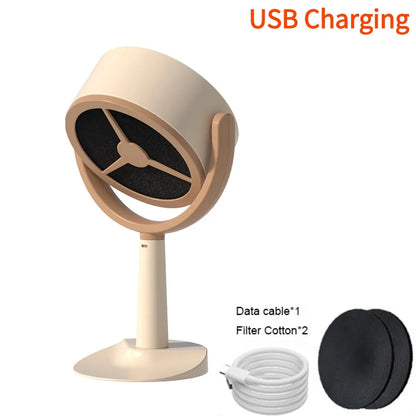 Desktop Range Hood Portable Extractor Exhaust Cooker Small Ventilator Suction For Smoking USB Home Kitchen Indoor BBQ Hot Pot - AMULET RING STORE