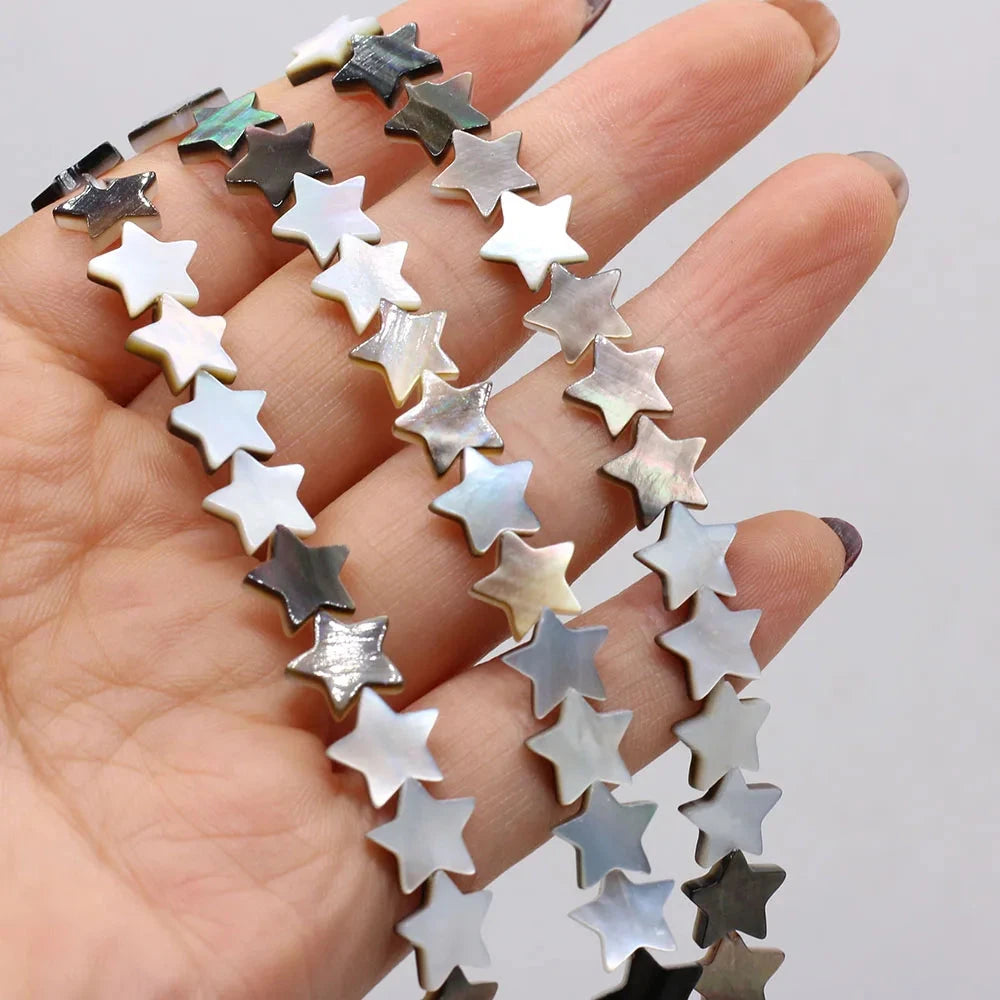 6/8/10/12mm Bohemia Natural Black Shell Beads Multishape Loose Spacer Beads for Jewelry Making DIY Necklace Bracelet Accessories - AMULET RING STORE