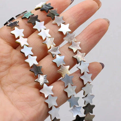 6/8/10/12mm Bohemia Natural Black Shell Beads Multishape Loose Spacer Beads for Jewelry Making DIY Necklace Bracelet Accessories - AMULET RING STORE