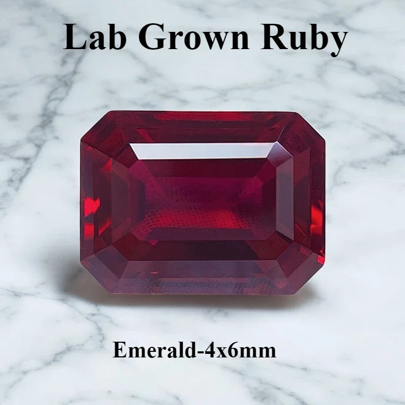 Lab Grown Ruby Pigeon Blood Red Color For Jewelry Diy Making Main Materials Selectable Certificate