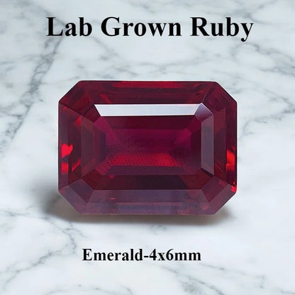 Lab Grown Ruby Pigeon Blood Red Color For Jewelry Diy Making Main Materials Selectable Certificate