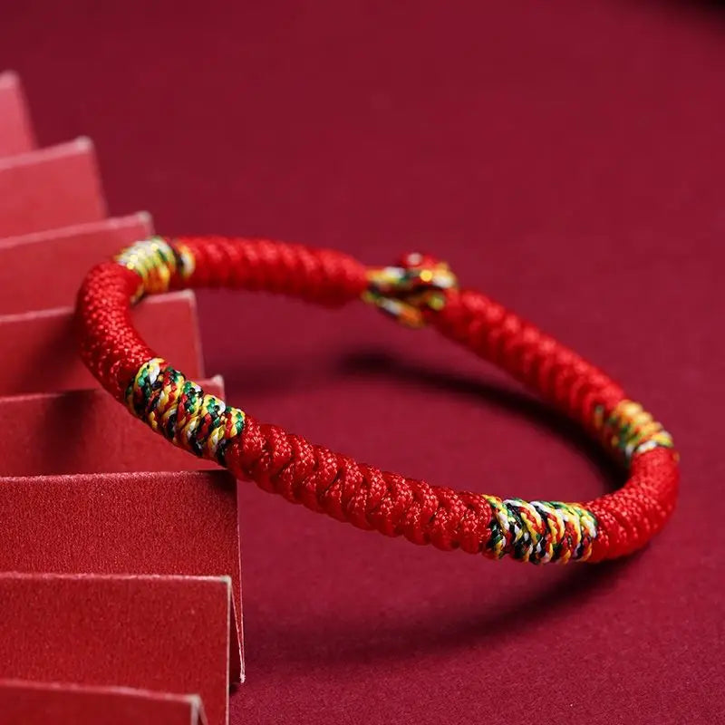 2026 Horse Year Broken Tai Sui Hand-woven Red Rope 18cm Bracelet Amulet Tantric Ping An Knot Handstring Brings Good Luck Gift