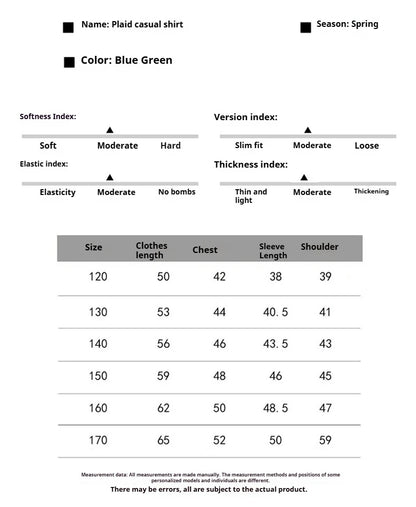 2025 Spring Girls Plaid Shirt Comfort Fashion Teen Kids Tops Clothes Casual All-match Long Sleeve Children Blouse 10 12 13 Years