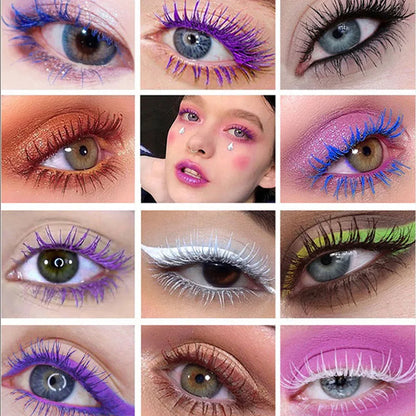 14 Colors Waterproof Mascara 5D Silk Fiber Mascara Lash Color 3D Mascara Eyelash Extension Thick Lengthening Eye Lashes Cosmetic - AMULET RING STORE