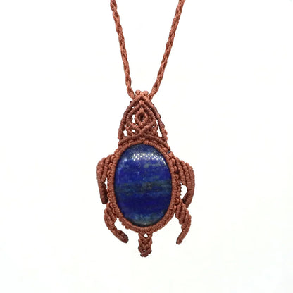 Natural Stones Tear Water Drop Pendant Crystals Healing Handmade Thread Rope Wrap Braided Macrame Chain Necklace Jewelry Gifts - AMULET RING STORE